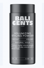 BALI GENTS Volumizing Styling Powder 10g, Пудра для укладки волос для мужчин (Германия), мгновенный объем и матовый эффект, текстура без липкости, 10 грамм