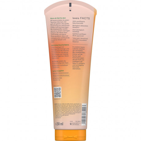 LAVERA Duschgel Energize Me Bio-Orange & Bio-Rosmarin, 250 ml, Лавера Гель для душа тонизирующий, био-апельсин и био-розмарин, 250 мл