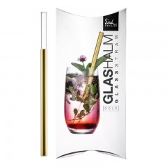 Eisch Eisch Gentleman Trinkhalm Glas Gold mit Reinigungsburste - im Geschenkkarton l: 20 cm / d: 9 mm Eisch Gentleman стеклянная соломинка для питья золото с щеточкой для чистки - в подарочной упаковке д: 20 см / г: 9 мм