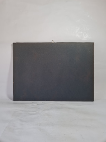 Картина винтажная "Греческий храм" чеканка, медь, 34 x 24,5 см, Германия, 1960-70гг.