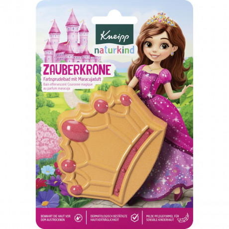 Kneipp Naturkind Zauberkrone Farbsprudelbad, 1 Stueck, Kneipp детская цветная бомбочка для ванны «Волшебная корона», 1 шт.
