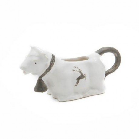 Gmundner Keramik Gmundner Keramik Grauer Hirsch Milchgiesser Milchkuh 0,16 L / h: 9,2 cm Gmundner Ceramics Grey Deer Milk Pourer Молочная корова 0,16 л / высота: 9,2 см