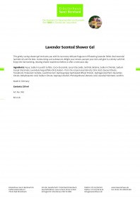 Krauterhaus Sanct Bernhardt Lavender Scented Shower Gel, Санкт Бернхард Гель для душа с натуральным маслом лаванды 250 мл