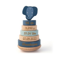 elefantasie Stapelturm Holz Elefant mit Namen graviert Деревянная башня для укладки слонов с выгравированным именем