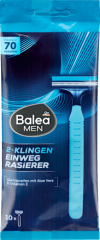 Balea MEN Einwegrasierer 2-Klingen, 10 St, Одноразовые двухлезвийные станки с нескользящей ручкой, 10 шт.