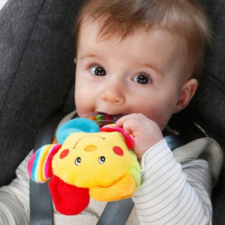 Fehn Greifling Blume mit Rasselring Classic Stars Игрушка-клатч цветок с погремушкой Classic Stars