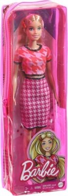 Mattel Barbie Fashionistas Puppe im Hahnentritt-Top\/ Rock Кукла Barbie fashionistas в топе/юбке в ломаную клетку