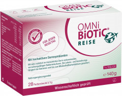OMNi-BiOTiC Reise 28st x 5g, Пробиотик для кишечника в путешествиях, 5 млрд бактерий, поддержка кишечника и ЖКТ при смене питания, воды и климата, 28 саше х 5г
