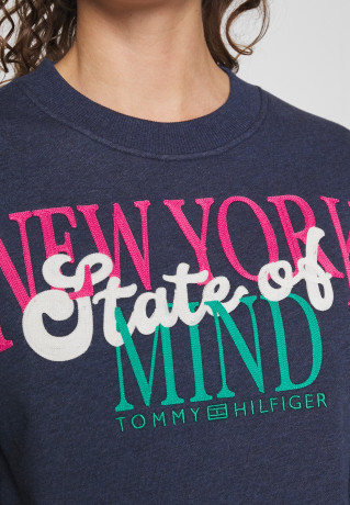 Tommy Hilfiger SLOGAN PUFF Sweatshirt desert sky heather SLOGAN PUFF Толстовка небо пустыни вереск