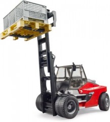 Bruder Gabelstapler Linde HT 160 mit Palette + 3 Gitter Вилочный погрузчик Linde HT 160 с поддоном + 3 решетки