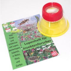 Edu-Toys Bunte grosse Becherlupe rot gelb Красочное большое увеличительное стекло красное желтое