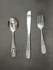 Набор столовых приборов Esmeyer, Sofia &quot;Домашние животные&quot;, серебро, Германия, 1970-80гг.