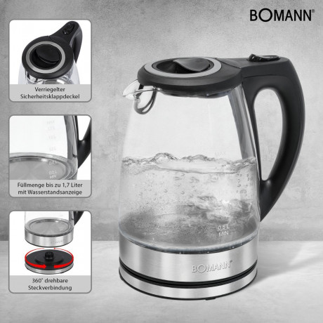 BOMANN BOMANN Wasserkocher WKS 6032 G CB Чайник BOMANN WKS 6032 G CB