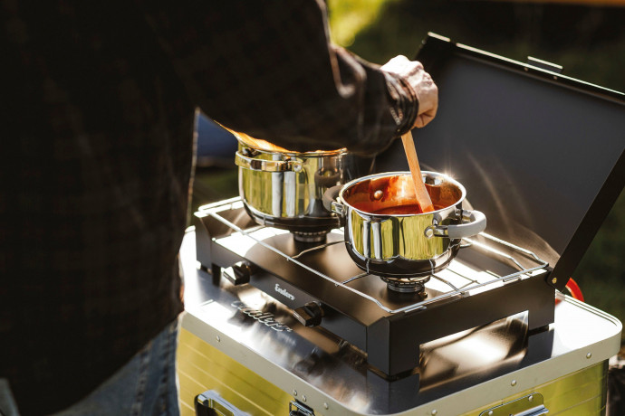 Enders Enders Gaskocher Campingkocher Dalgety Black 2, BxH: 49x9 cm  Походная газовая плита Enders Dalgety Black 2, ШxВ: 49x9 см