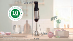 BOSCH BOSCH Stabmixer ErgoMaster Serie 6 MSM6M610, 1000 W, Edelstahl-Mixstab, Mix-/Messbecher Edelstahl/schwarz  Ручной блендер BOSCH ErgoMaster Series 6 MSM6M610, 1000 Вт, палочка для смешивания из нержавеющей стали, стакан для смешивания/мерный стакан и