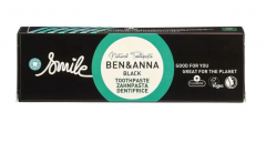 BEN&amp;ANNA Zahnpasta Alutube Black 75g, Зубная паста Ben &amp; Anna Zahncreme Black с активированным углем и фтором, отбеливающая зубная паста с мятой и алоэ вера, натуральная, для ежедневного ухода, 75 мл