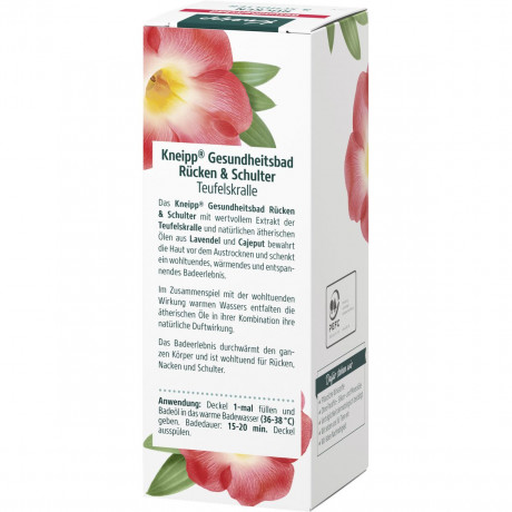 Kneipp Gesundheitsbad Ruecken und Schulter, 100 ml, Kneipp концентрат для ванны «Спина и плечи» с гарпагофитумом и эфирными маслами, 100 мл