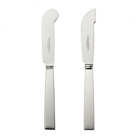 Robbe & Berking Robbe & Berking Riva 150 g versilbert Butter-/Kasemesser 2-tlg. Robbe &amp; Berking Riva 150 г посеребренный нож для масла/сыра 2 шт.