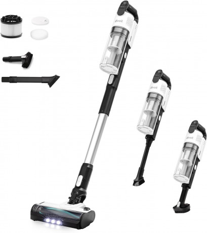 Levoit Levoit Akku-Hand-und Stielstaubsauger, 180,00 W, beutellos, Staubsauger mit Tierhaarduse, Anti-Haar-Verwicklung max 50min Laufzeit Беспроводной ручной и стержневой пылесос Levoit, 180,00 Вт, без мешка, пылесос с насадкой для шерсти животных, предо