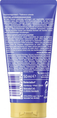 NIVEA SUN Schutz & Pflege Kids To Go LSF 50+, 50 ml, Нивеа Детский солнцезащитный крем, SPF 50+, компактный формат, 50 мл