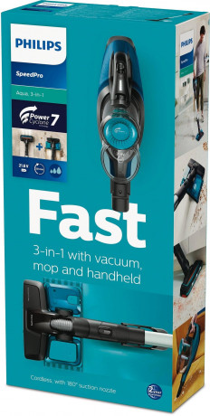 Philips Philips Nass-Trocken-Akkusauger FC6728/01 SpeedPro Aqua, beutellos, mit 50 Minuten Akkulaufzeit, Wischfunktion und 180°-Saugduse Беспроводной пылесос Philips для влажной и сухой уборки FC6728/01 SpeedPro Aqua, без мешка, с временем автономной раб