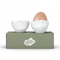 Fiftyeight Products TV Tassen Eierbecher Set 2-tlg. weiss - och bitte &amp; lecker Набор подставок для яиц под телевизор 2 шт. белый - о, пожалуйста, и вкусный