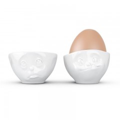 Fiftyeight Products TV Tassen Eierbecher Set 2-tlg. weiss - och bitte &amp; lecker Набор подставок для яиц под телевизор 2 шт. белый - о, пожалуйста, и вкусный