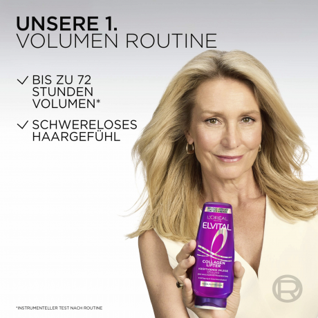 L'Oreal Paris Elvital Collagen Lifter Kraeftigende Pflegespuelung, 250 ml, Укрепляющий кондиционер для тонких волос, прикорневой объём до 72 часов в системе Collagen Lifter, 250 мл