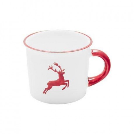 Gmundner Keramik Gmundner Keramik Rubinroter Hirsch Kaffeehaferl glatt 0,24 L / h: 7,8 cm Кружка Gmundner Ceramic Ruby Red Deer гладкая 0,24 л / высота: 7,8 см