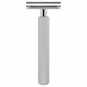 Muhle HEXAGON 3-tlg. Rasierset, Silberspitz Dachszupf, Aluminium silber ШЕСТИГРАННИК 3 шт. Набор для бритья, барсучок с серебристым наконечником, алюминий серебристый