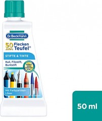 Dr. Beckmann Fleckenteufel Stifte & Tinte, Доктор Бекманн Пятновыводитель от Шариковой ручки, фломастеров, маркеров и акварели, 50 мл
