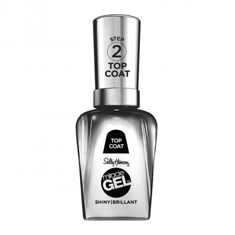 Sally Hansen MiracleGel Top Coat, Gel-Finish, transparent, 14,7 ml Фиксирующее гелевое верхнее покрытие