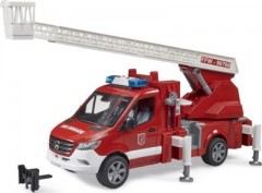 Bruder Mercedes Benz Sprinter Feuerwehr mit Drehleiter Wasserpumpe Пожарная команда Mercedes Benz Sprinter с водяным насосом с поворотной лестницей