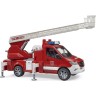 Bruder Mercedes Benz Sprinter Feuerwehr mit Drehleiter Wasserpumpe Пожарная команда Mercedes Benz Sprinter с водяным насосом с поворотной лестницей