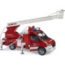 Bruder Mercedes Benz Sprinter Feuerwehr mit Drehleiter Wasserpumpe Пожарная команда Mercedes Benz Sprinter с водяным насосом с поворотной лестницей