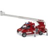 Bruder Mercedes Benz Sprinter Feuerwehr mit Drehleiter Wasserpumpe Пожарная команда Mercedes Benz Sprinter с водяным насосом с поворотной лестницей