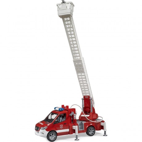 Bruder Mercedes Benz Sprinter Feuerwehr mit Drehleiter Wasserpumpe Пожарная команда Mercedes Benz Sprinter с водяным насосом с поворотной лестницей