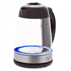 Adler Adler Wasserkocher AD 1285, 2200 W, Elektrischer Wasserkocher, Glaskessel, Glas Edelstahl, 1,7 L  Чайник Adler AD 1285, 2200 Вт, электрочайник, стеклянный чайник, стекло нержавеющая сталь, 1,7 л