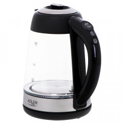 Adler Adler Wasserkocher AD 1285, 2200 W, Elektrischer Wasserkocher, Glaskessel, Glas Edelstahl, 1,7 L  Чайник Adler AD 1285, 2200 Вт, электрочайник, стеклянный чайник, стекло нержавеющая сталь, 1,7 л