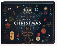 Balea MEN Adventskalender 2024 &quot;Merry Christmas&quot;, Адвент-календарь 2024, 24 бьюти сюрприза для мужчин, 2 штуки