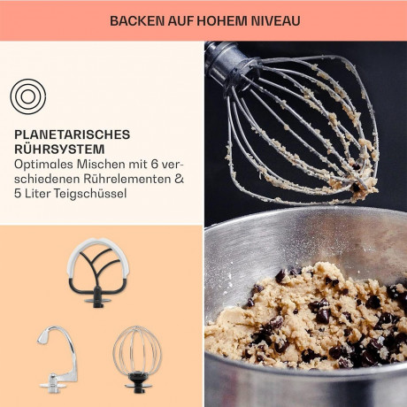 Rutaqian Rutaqian Multikocher Kuchenmaschine 1400W, Knetmaschine mit 7 Liter Edelstahl Schussel, Teigmaschine zum Ruhren, Kneten und Aufschlagen Мультиварка Rutaqian для торта 1400 Вт, тестомес с 7-литровой миской из нержавеющей стали, тестомес для перем