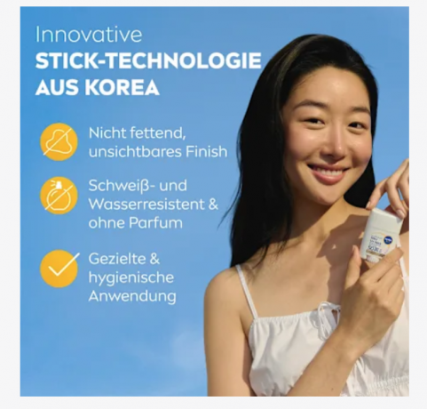 NIVEA SUN Sonnenstick Gesicht, silky UV stick, LSF 50+, Солнцезащитный стик для лица, шелковистый УФ-стик, SPF 50+, 15 г