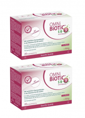 OMNi BiOTiC SR-9 with B Vitamins 28st x 2 packs(56st),  Пробиотик 2-в-1 с витаминами B2, B6, B12, 9 штаммов бактерий для кишечника и нервной системы, от усталости и стресса, 28 порций х 3г  x 2 упаковки (56 порций)