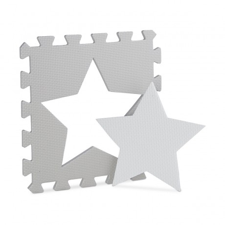 relaxdays 18 x Puzzlematte Sterne weiss-grau 18 ковриков-пазлов звезды бело-серые