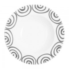 Gmundner Keramik Gmundner Keramik Graugeflammt Suppenteller Gourmet d: 24 cm / h: 4 cm Керамическая суповая тарелка Gmundner серого цвета с пламенем для гурманов d: 24 см / высота: 4 см