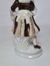Фарфорвая статуэтка "Дама в бело-коричневом платье с цветком на руке", 17 x 7 см, Германия, 1960-70гг.