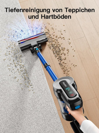 Levoit Levoit Akku-Hand-und Stielstaubsauger, 450,00 W, beutellos, Staubsauger 450W/35000Pa Staubsauger Kabellos Bis zu 55Mins Laufzeit Беспроводной ручной и стержневой пылесос Levoit, 450,00 Вт, без мешка, пылесос, 450 Вт/35 000 Па, беспроводной пылесос