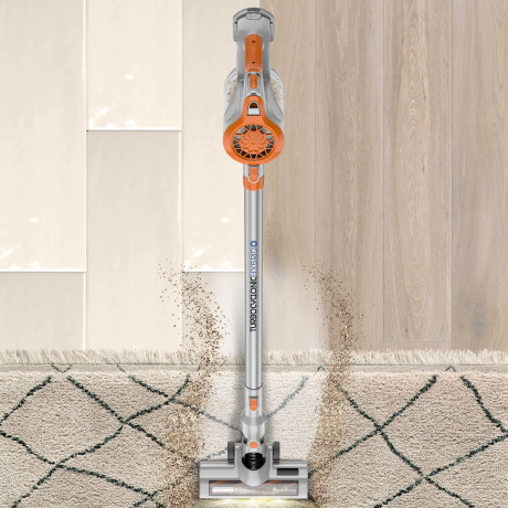 TurboTronic by Z-Line TurboTronic by Z-Line Akku-Hand-und Stielstaubsauger >8 kpa, 45 Min. Laufzeit, ultra-Leichtgewicht Boden Staubsauger, 120 W, beutellos, kabelloser Handsauger mit Wandhalterung rot Беспроводной ручной пылесос TurboTronic by Z-Line >