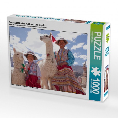 CALVENDO Puzzle CALVENDO Puzzle Frau und Madchen mit Lama und Alpaka Пазл CALVENDO Пазл женщина и девушка с ламой и альпакой