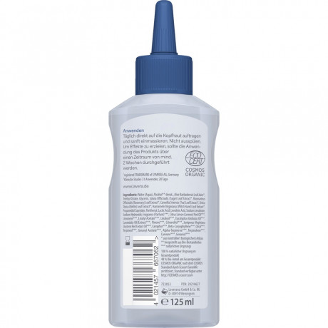 LAVERA Kopfhauttonic Anti-Schuppen, 125 ml, Лавера Тоник для кожи головы против перхоти, био-розмарин и салициловая кислота, 125 мл